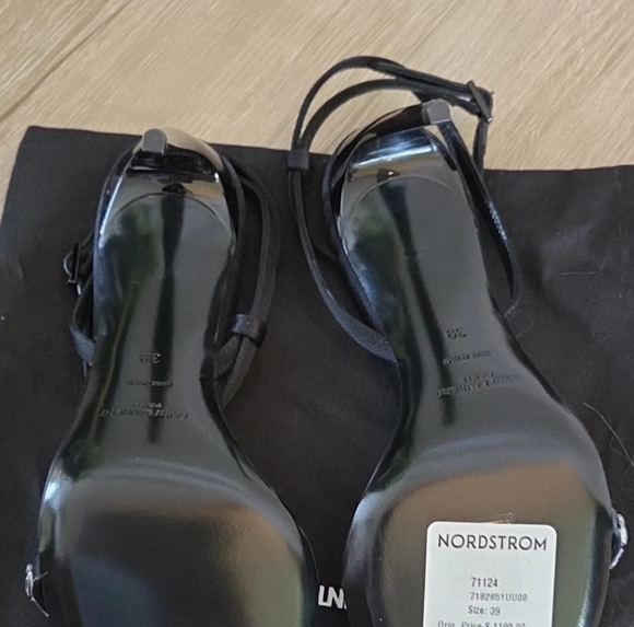 Yves Saint Laurent Black Heels with Silver Accents - Picture 4 of 10